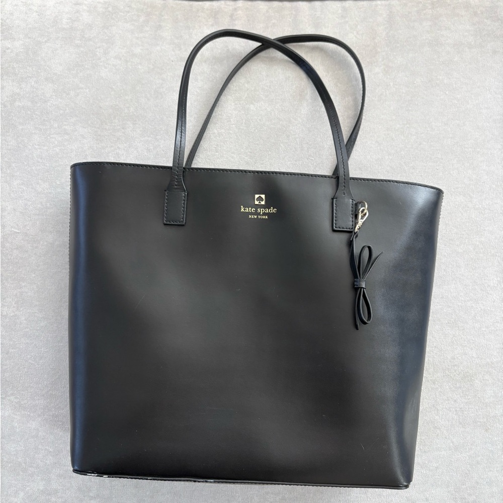 Kate Spade Sawyer Street Tori Black Smooth Leather Tote Shoulder Handbag